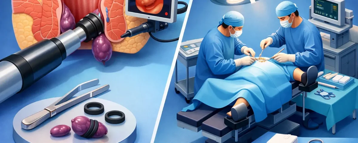 痔疮套扎术与手术