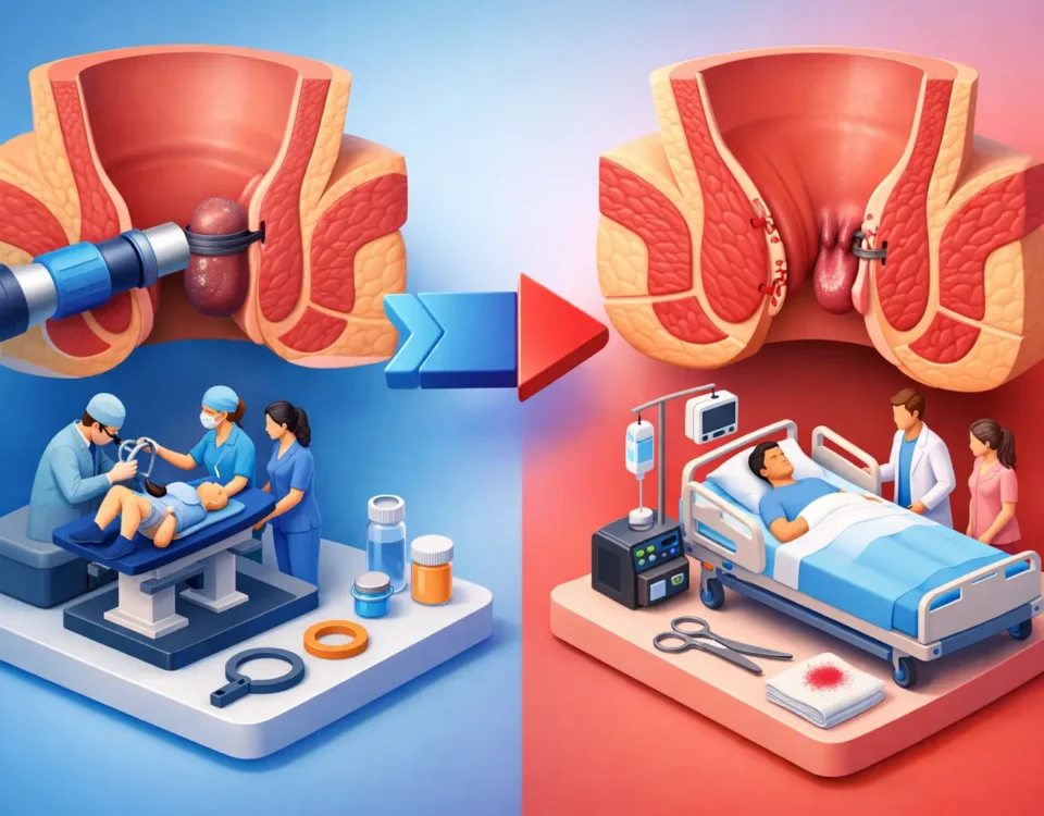 Banding Compared to Hemorrhoidectomy Recovery